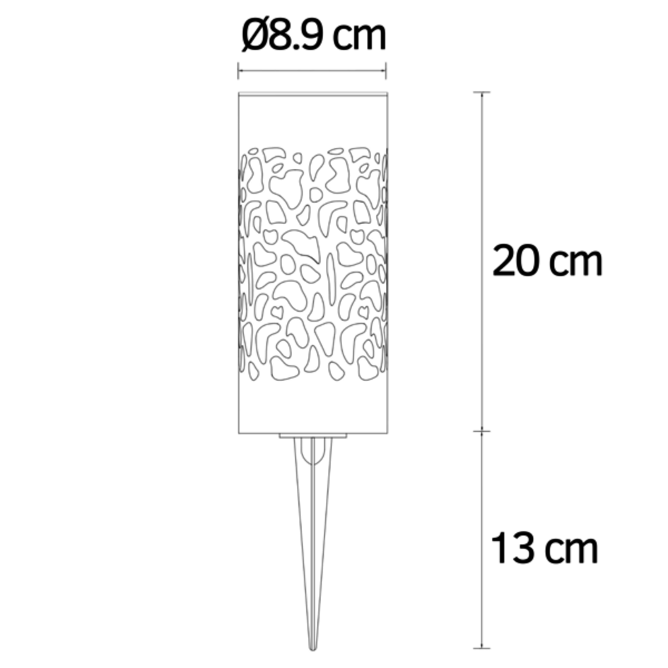 Design solar tuinspot zwart - Aurora