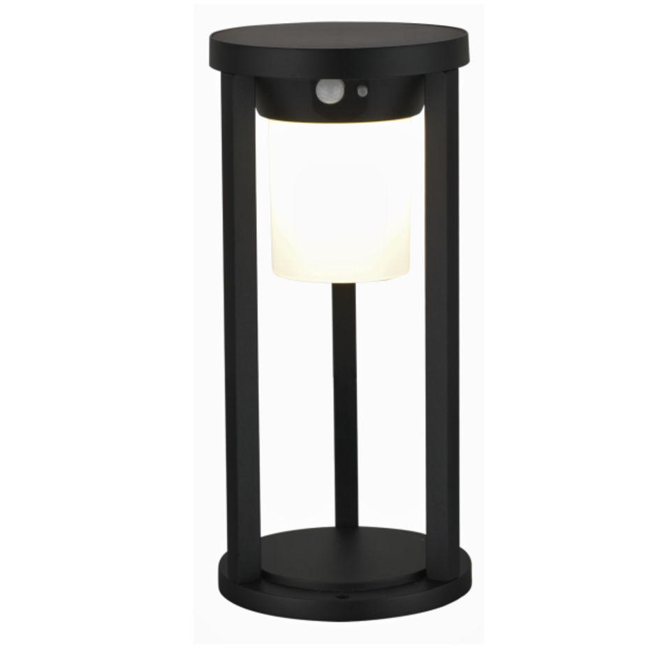 Moderne solar staande buitenlamp zwart met sensor - Chiara