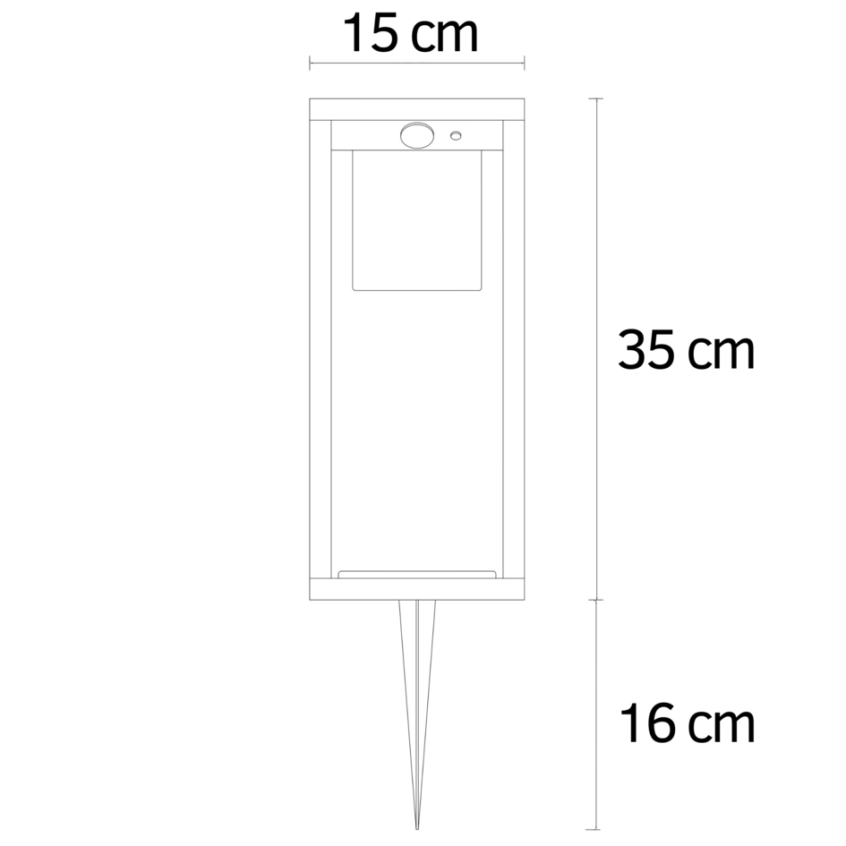 Moderne solar staande lamp zwart met sensor - Illumina
