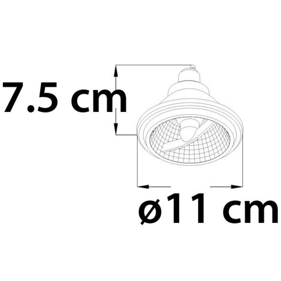 AR111 dim-to-warm GU10 LED lamp 12W, 3000-2000K, 24°