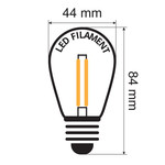 Warm witte LED lampen met dubbele filament, dimbaar