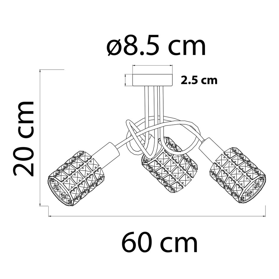 Design plafondlamp met 3 spots - Hera
