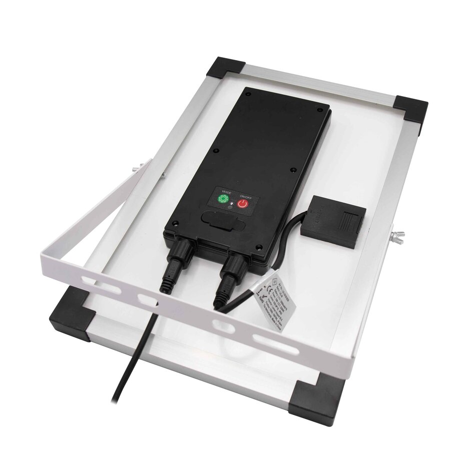 Solar lichtsnoer 10 meter 10 lampjes met W-vorm, 10W zonnepaneel