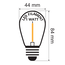 Dimbare 1 watt filament lamp van kunststof: 15 of 25 pack