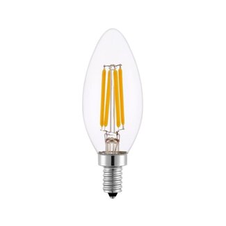 E14 dimbare LED filament kaarslamp met helder glas | 3.5W 2700K