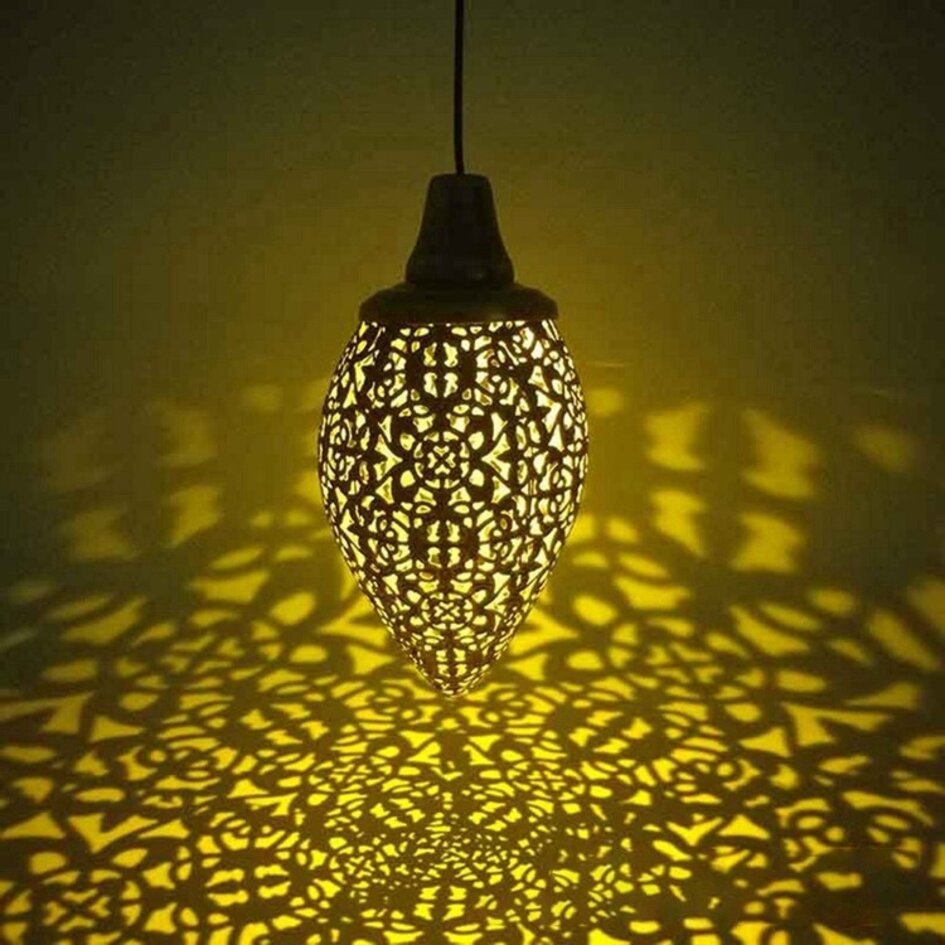 Sfeervolle solar hanglamp brons - Emerald