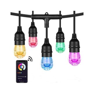 RGB prikkabel met hangende fitting & TUYA wifi - 15 meter