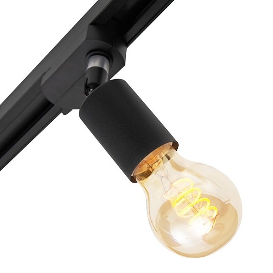 Modern 1-fase railsysteem van 3 meter met Jax spots - plafondspot