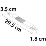 Flexibele connector voor 1-fase rail - zwart