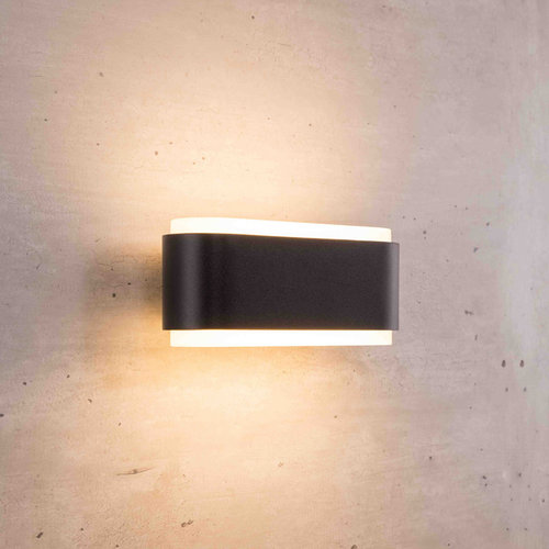 Design wandlamp buiten Cale - zwart