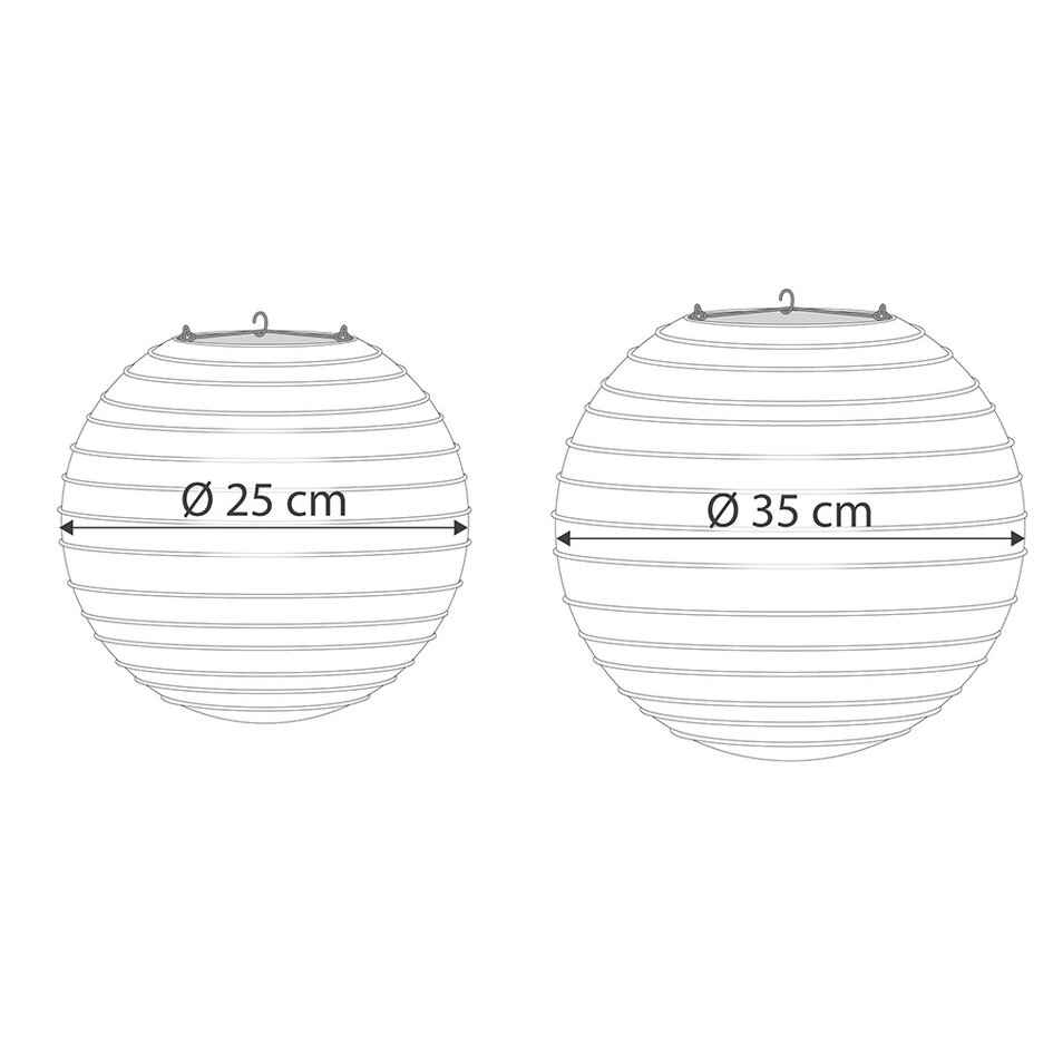 Gele nylon lampion voor buiten