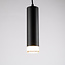 1-fase rail tube hanglamp Luke - zwart met matte diffuser