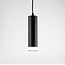 1-fase rail tube hanglamp Luke - zwart met matte diffuser