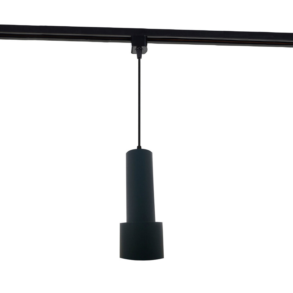 1-fase rail tube hanglamp Jim - zwart