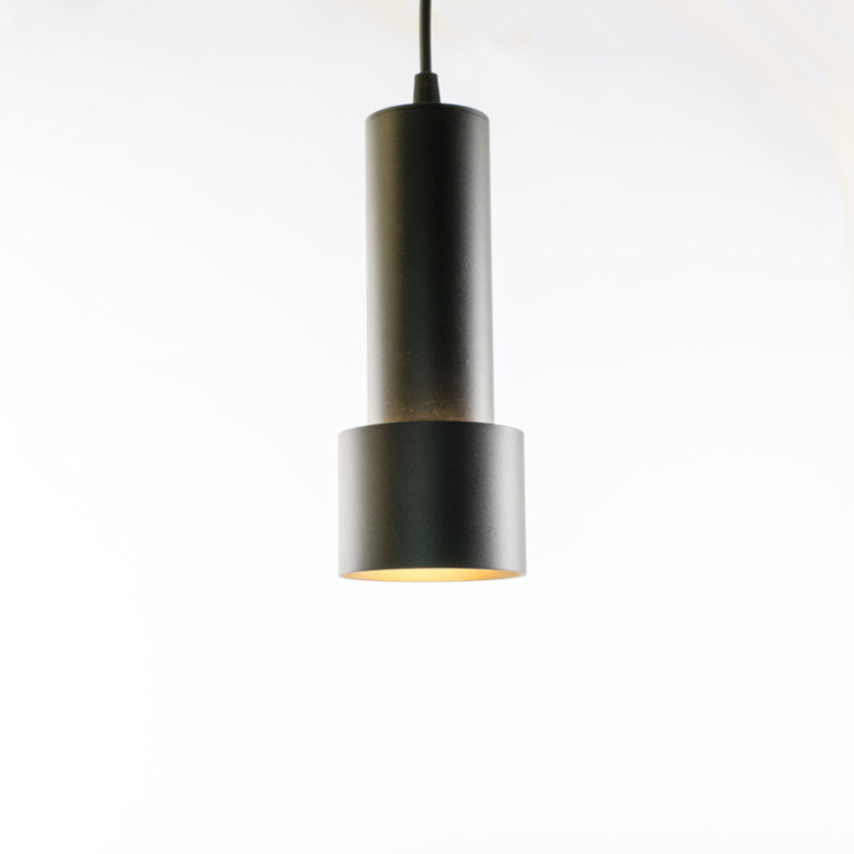 1-fase rail tube hanglamp Jim - zwart