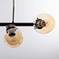 Moderne hanglamp 4-lichts met amber glas - Saba