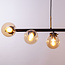 Design hanglamp  6-lichts met amber glas - Guadeloupe