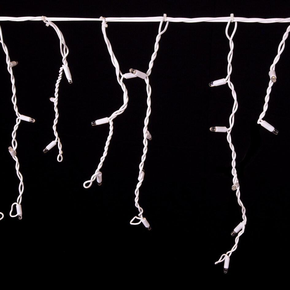 IJspegelverlichting koppelbaar | vanaf 3 meter | 114 LEDs | extra warm wit | wit snoer | rubber