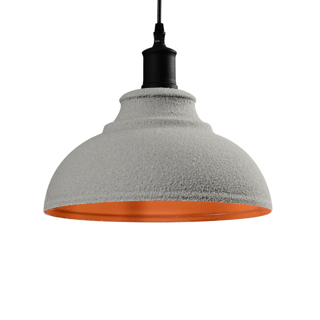 Industriële hanglamp betongrijs met rode decoratie - Moscow