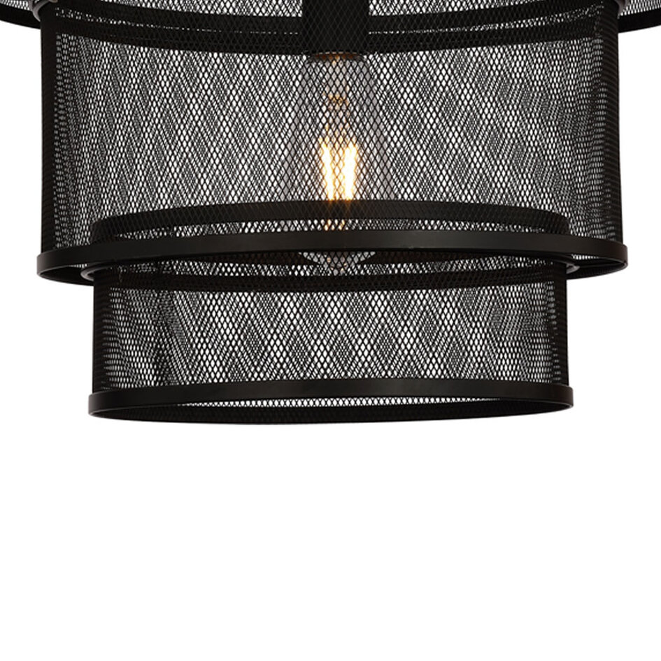 Industriële hanglamp mat zwart - Chloe