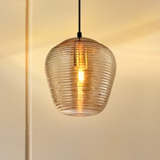 Design hanglamp met amber glas – Cairo