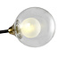 Design plafondlamp zwart met goud, 6-lichts - Aura