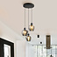 Design hanglamp met smoke glas 3-lichts - Kansas