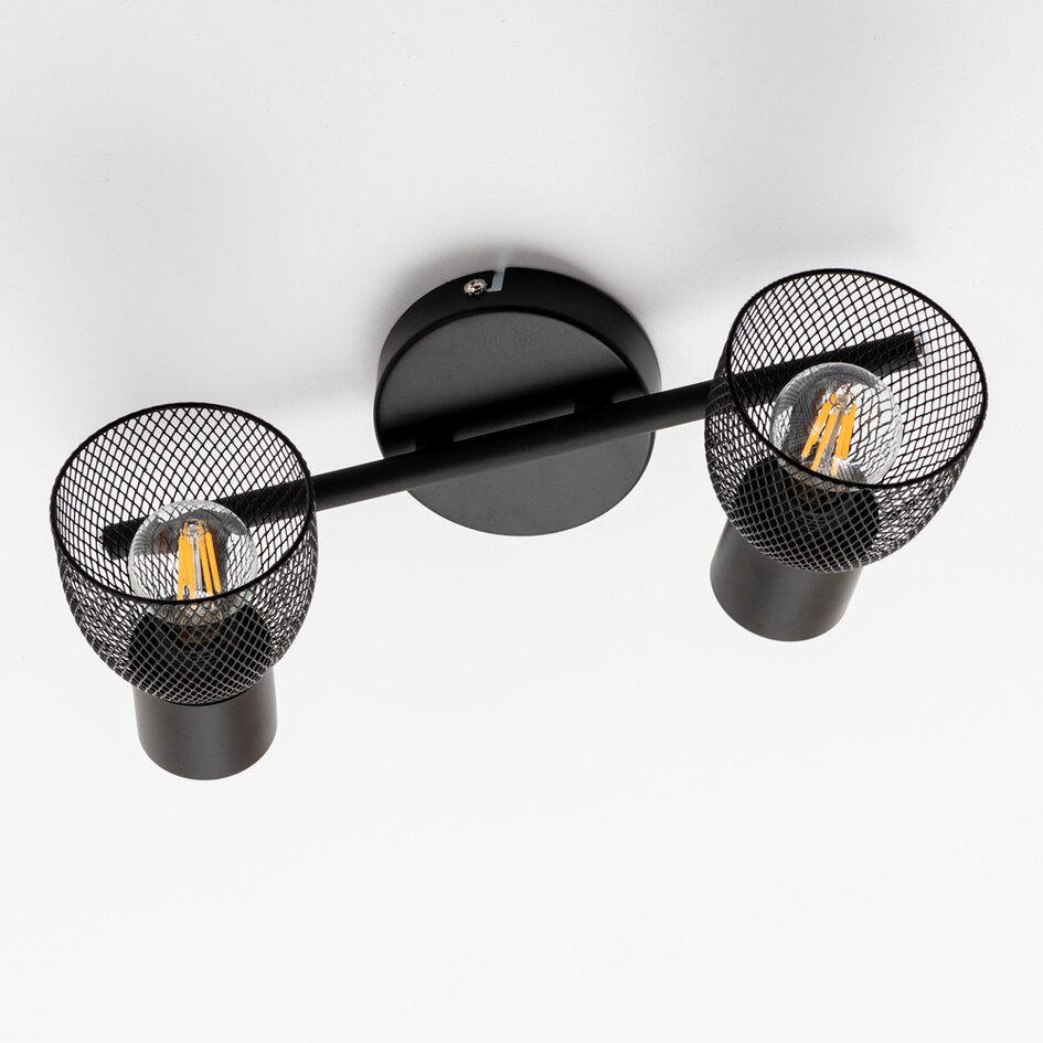 Moderne plafondlamp met 2 spots - Meshki