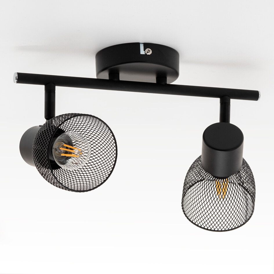 Moderne plafondlamp met 2 spots - Meshki