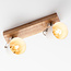 Houten plafondlamp met 2 spots - Flint