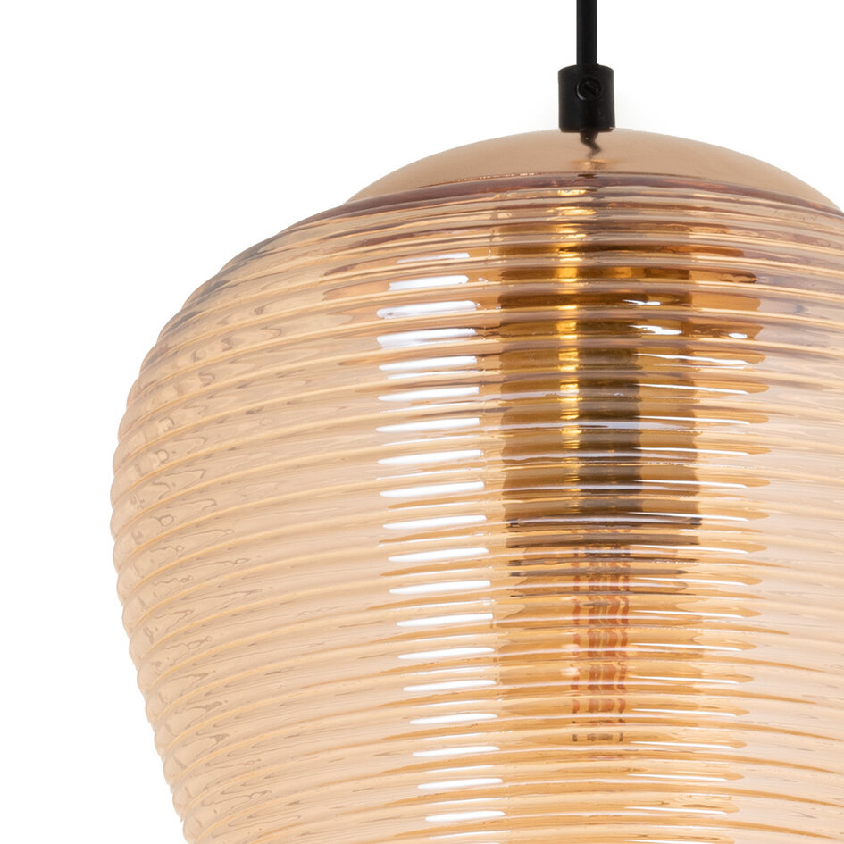 Design hanglamp met amber glas – Cairo