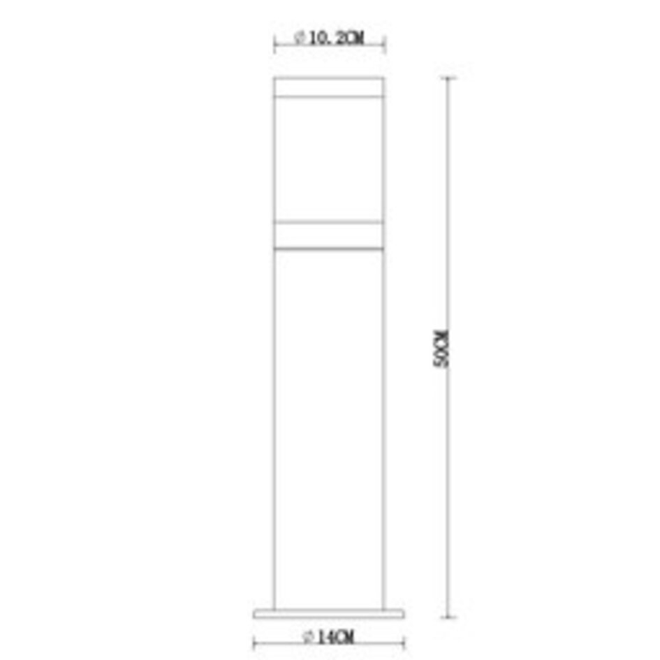 Elegante staande buitenlamp Reims in RVS