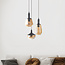 Design hanglamp in amber glas, 3-lichts - Mala