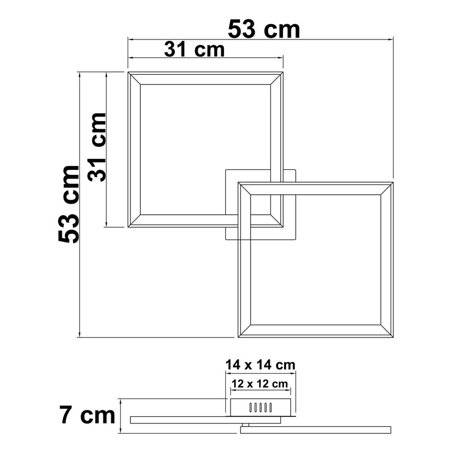 Plafondlamp Mare met RGBW functie, afstandsbediening en geheugenfunctie