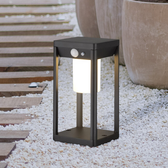 Moderne solar staande lamp zwart met sensor - Sparky