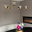 Design hanglamp Sette met amber glazen bollen