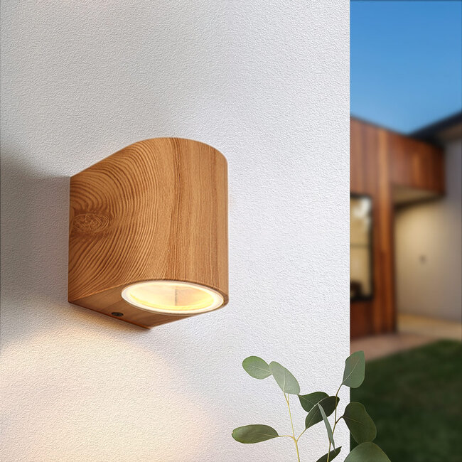 Wandlamp in houtoptiek - Tommaso