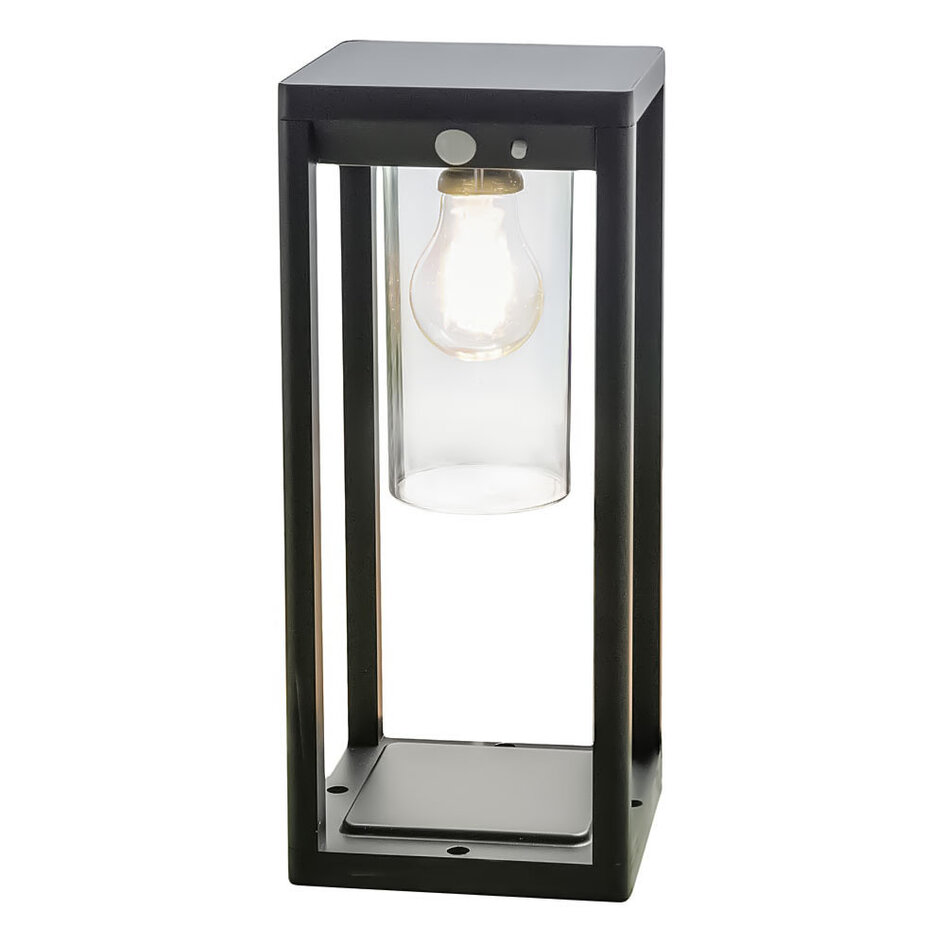Moderne solar staande lamp zwart met sensor - Illumina