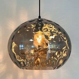 Design hanglamp met ovaal smoke glas – Palermo