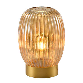 Tafellamp met amber glas - Inci