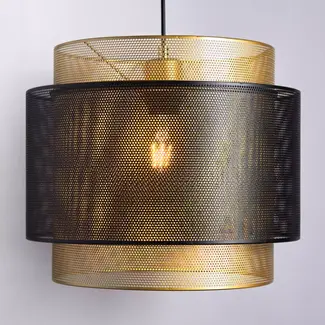 Hanglamp Lauren  - zwart met goud