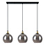 Hanglamp Katie met smoke glas, 3-lichts