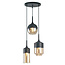 Hanglamp Victor met amber glas en zwarte details