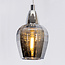 Industriële chrome hanglamp met smoke grijs glas, 3-lichts - Veronica