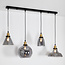 Hanglamp 4-lichts met smoke glas - Kendall