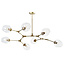 Design hanglamp  7-lichts goud met transparant glas - Melodie