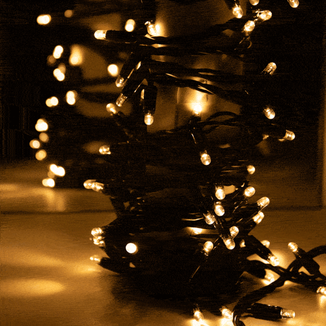 Koppelbare kerstverlichting Warm wit met twinkel vanaf 10 meter me