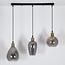 Hanglamp smoke glas met bolling detail - Vanessa