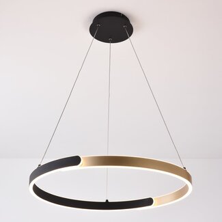 Gouden ronde design hanglamp Ivana - 3-staps dimbaar
