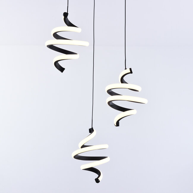 Design hanglamp met twisted 3-staps dimbare LEDs - Bojana